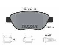 Textar 2370803 Front Axle Disc Brake Pad Set Fits Citroen Fiat Peugeot