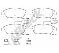 Brake pads 23711 00 701 00 BRECK for FIAT ALFA ROMEO LANCIA