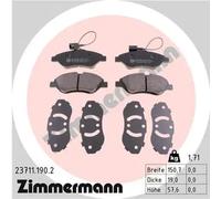 Brake pads 23711.190.2 ZIMMERMANN for ALFA ROMEO FIAT