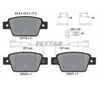 Textar Car Brake Pad Rear Integrated Wear Warning Contact For Chrysler 2371403