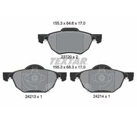 Front Brake Pad Set With Acoustic Wear Warning Fits Honda Accord TEXTAR 2372001