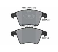 Brake pads 2374701 TEXTAR for VW TRANSPORTER / CARAVELLE Mk V Bus MULTIVAN Mk V