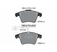 Brake Pad Set For Disc Brake Front Teves System Fits VW Touareg TEXTAR 2374901