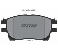 Textar Front Brake Pads fits Toyota Previa / Estima 2375901