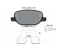 Textar 2376002 Rear Disc Brake Pad Set Fits Alfa Romeo