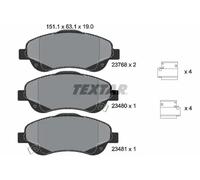 Genuine OE Textar Brake Pads Full Set Of 4 Front With Accessories 2376802