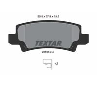 Rear Brake Pad Set With Acoustic Wear Warning Fits Toyota Corolla TEXTAR 2381601