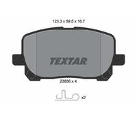 Textar Front Brake Pads fits GREAT WALL Tengyi V80 Toyota Avensis Verso 2383601