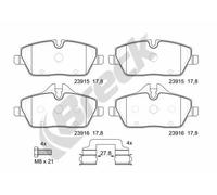 2x ✅Fits BRECK 23915 00 701 00 Brake Pad Set, disc brake 23915 00 70 ⭐UK Seller⭐