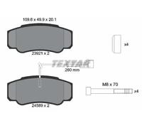 Genuine OE Textar Brake Pads Full Set Of 4 Rear With Accessories 2392103