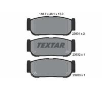 Textar Rear Brake Pads fits Ssangyong Kyron Kia Sorento Rodius Stavic 2393101
