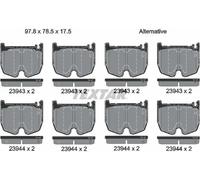Textar Brake Pad Set 2394301 – Genuine OE Front Full Set of 4 for Mercedes