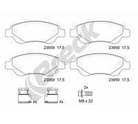 BRAKE PAD SET DISC BRAKE 23959 00 702 00 FOR PEUGEOT TOYOTA CITROEN 1.0L 3cyl C1