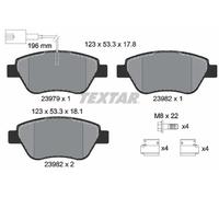 Textar Front Brake Pads fits Fiat Grande Punto 500 C 2397901