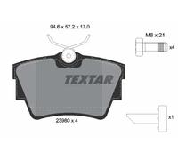 Textar Car Brake Pad Rear Caliper Screws Wear Warning Contact For Fiat 2398001