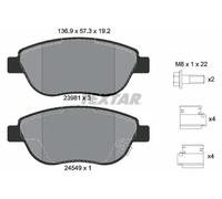 Textar Front Brake Pads 2398101 - Set of 4 with Accessories, fits Fiat 500L & Opel/Vauxhall Corsa