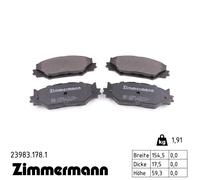 Brake pads 23983.178.1 ZIMMERMANN for LEXUS IS II IS C