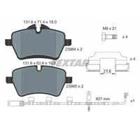 Textar Brake Pads Set 2398407 Front - Fits MINI - Full Set of 4 with Screws (2289146, 34112289146)