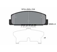 For Mazda Genuine OE Textar Brake Pads Full Set Of 4 Rear 2404501