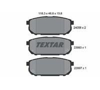 Textar Rear Brake Pads 2405801 - Genuine OE Full Set of 4 - fits Kia Sorento 2.5 CRDi 4WD
