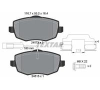 TEXTAR 2407304 Brake pad set