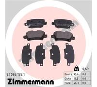 BRAKE PAD SET DISC BRAKE 24086.155.1 FOR HONDA CIVIC/VIII/Hatchback BALLADE 1.8L