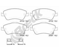 Brake Pad Set, disc brake BRECK 24122 00 701 10 for AURIS (_E15_) 1.4 2007-2012
