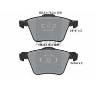 Textar Car Brake Pad Front Dimensions 74.2-74.9 x 155.1-156.6 For Volvo 2414101