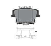 Brake pads 2416303 TEXTAR for CHRYSLER DODGE LANCIA