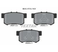 Textar 2423101 Rear Axle Disc Brake Pad Set Fits Honda