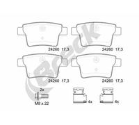 BRAKE PAD SET DISC BRAKE 24260 00 704 00 FOR FORD HJBB/HJBA/D6BA/HJBC 2.0L 4cyl