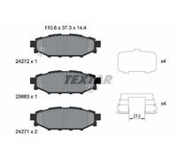 Brake pads 2427201 TEXTAR for TOYOTA SUBARU