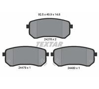 Brake pads 2427601 TEXTAR for KIA HYUNDAI