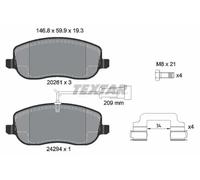 BRAKE PAD SET DISC BRAKE 2429401 FOR FIAT 939A2.000/A8.000 1.9L 4cyl CROMA 2.4L