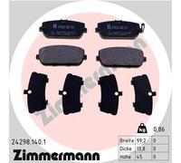 Brake pads 24298.140.1 ZIMMERMANN for MAZDA FIAT ABARTH