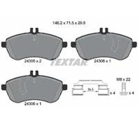 Textar 2430601 Front Axle Disc Brake Pad Set Fits Mercedes-Benz