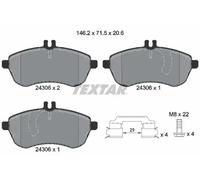Textar Front Brake Pads fits Mercedes-Benz C-Class C 180 2430602