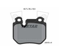 Rear Brake Pad Set Prepared For Wear Indicator Fits BMW 1 Series TEXTAR 2431501