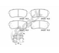 Brake pads 24320 00 704 10 BRECK for KIA HYUNDAI