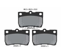 Textar 2432301 Rear Disc Brake Pad Set Fits Lexus Toyota