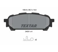 Textar Rear Brake Pads fits Subaru Impreza Forester 2433101