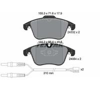 Textar Front Brake Pads 2433201 Full Set of 4 Fits Peugeot 508 SW Citroen C5 407