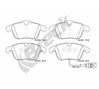 Brake pads 24333 00 701 10 BRECK for SEAT VW AUDI