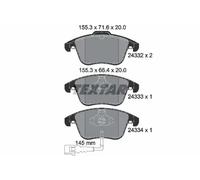Textar Brake Pads 2433301 – Genuine OE Front Full Set of 4 for Audi, Seat, VW