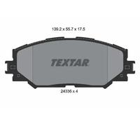 Brake pads 2433601 TEXTAR for TOYOTA SUBARU
