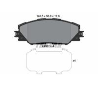 Brake pads 2433701 TEXTAR for TOYOTA RAV 4 III PRIUS PLUS AURIS RAV 4 IV MIRAI