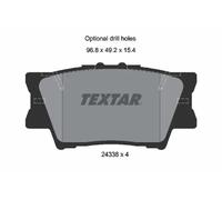 Textar Brake Pads Set 2433801 – Rear Set of 4 – Toyota/Lexus – Genuine OE