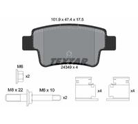 Brake Pad Set For Disc Brake Rear Bosch System Fits Opel Vauxhall TEXTAR 2434903