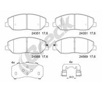 Brake pads 24351 00 701 00 BRECK for KIA SSANGYONG HYUNDAI