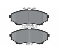 Textar Front Disc Brake Pad Set 2435301 - Fits Ford Ranger / Mazda BT-50 - Full Set (4)